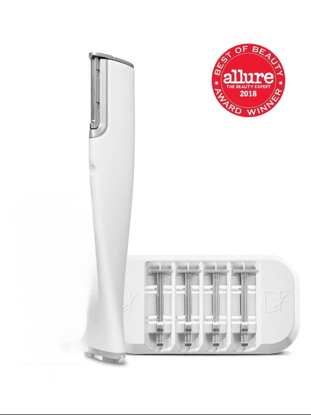 Dermaflash sonic dermaplaning device white and silver